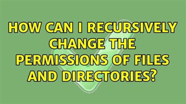 How can I recursively change the permissions of files and directories?