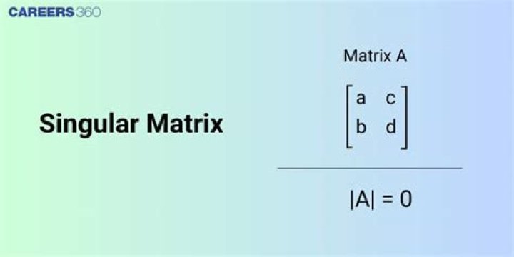 How can I tell if a matrix is singular or nonsingular?