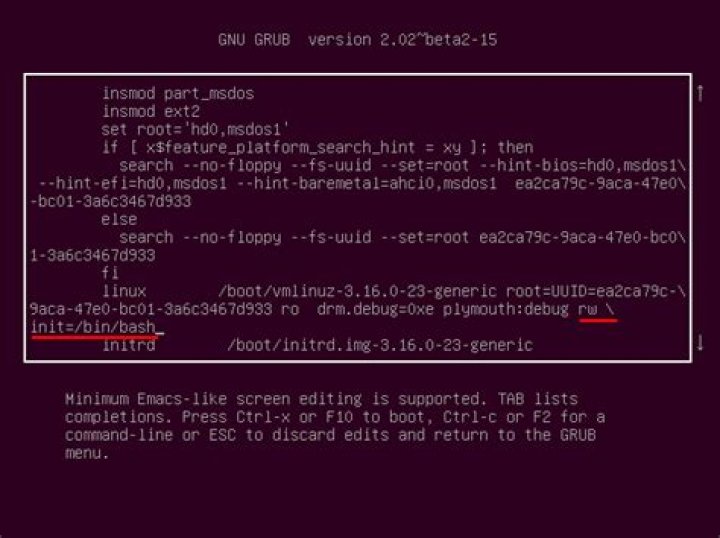 How do I boot into single-user mode from GRUB?