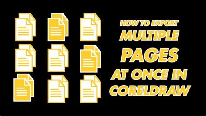 How do I export multiple pages of a CorelDraw file at once?