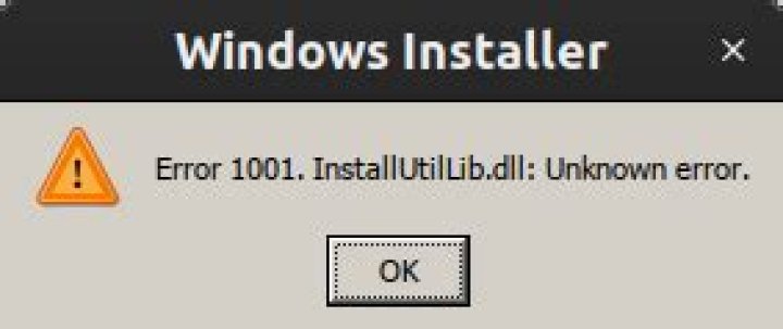 How do I fix "Error 1001. InstallUtilLib.dll: Unknown Error" when installing proprietary software with Wine?