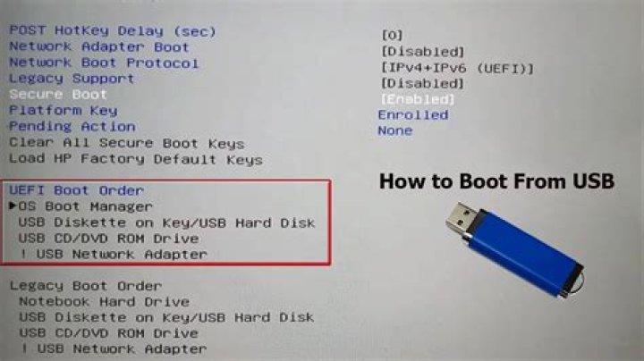 How do I get my Lenovo 100S to boot from USB?