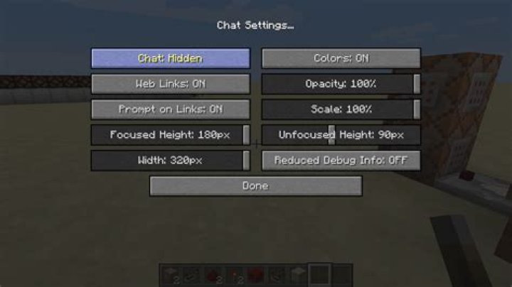 How do I hide chat on minecraft?