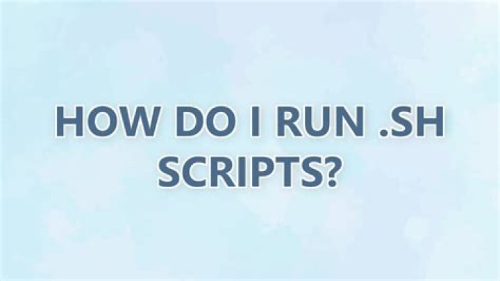 How do I run .sh scripts?
