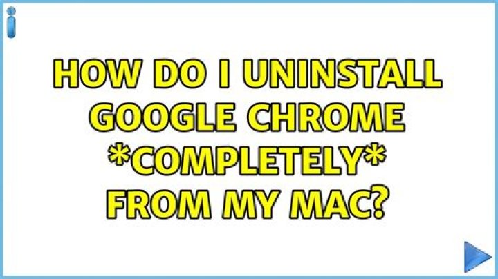 How do I uninstall Google Chrome *completely* from my Mac?