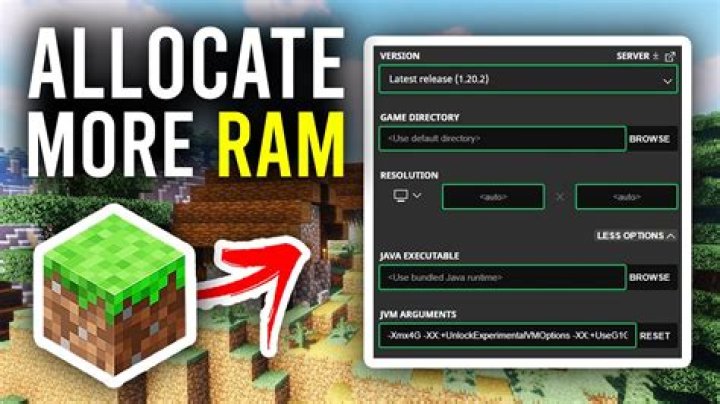 How do you allocate more RAM to Minecraft?