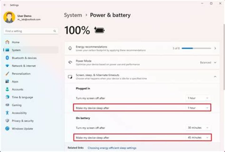 How to change battery settings like in Windows. (Power saving, balanced, gaming)