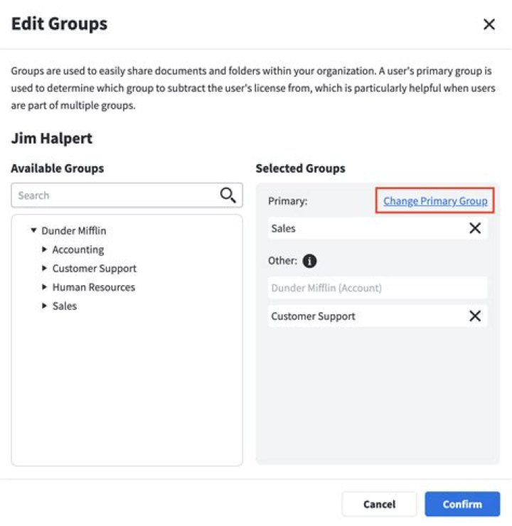 How to change primary group