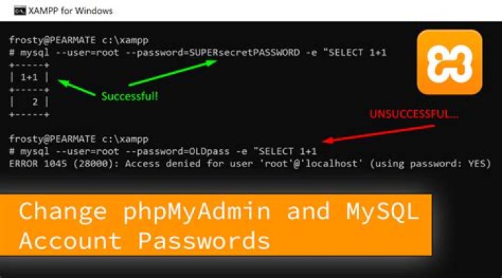 How to change root password for mysql and phpmyadmin