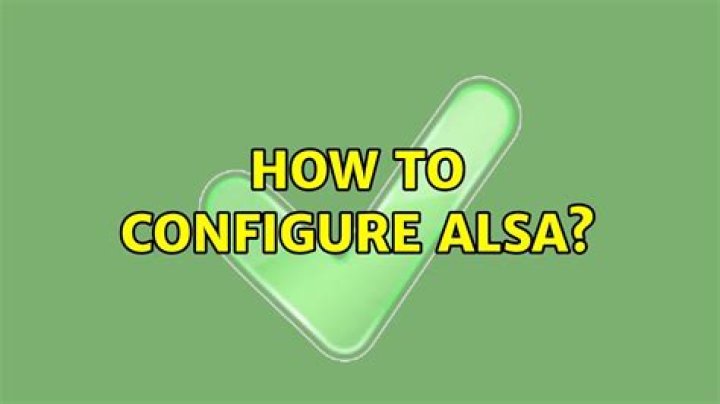 How to configure ALSA?