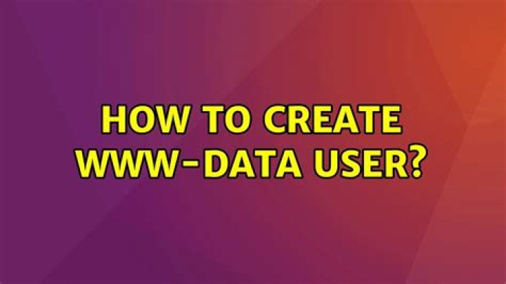 How to create www-data user?