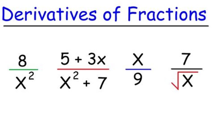 How to find the derivative of a fraction?