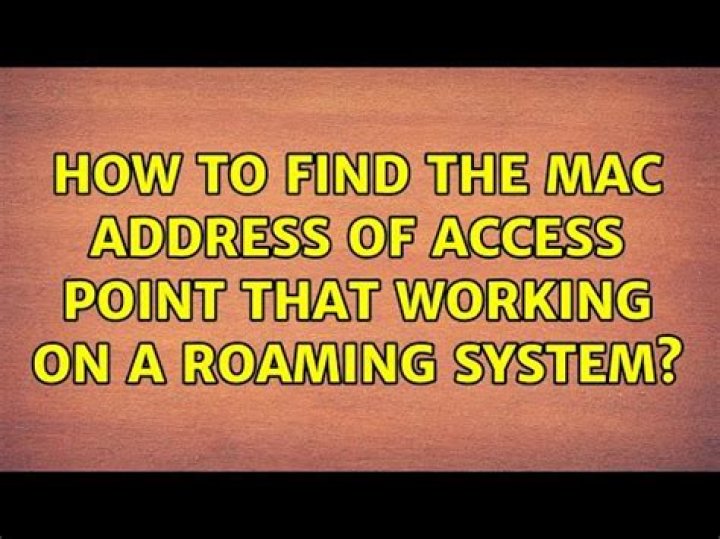 How to find the MAC address of access point that working on a roaming system