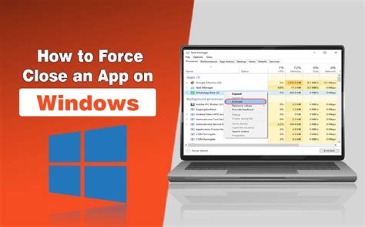 How to force close an application in windows 8 if it is not responding?