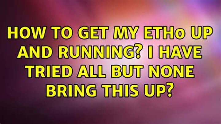 How to get my eth0 up and running? I have tried all but none bring this up