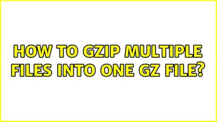 How to gzip multiple files into one gz file?