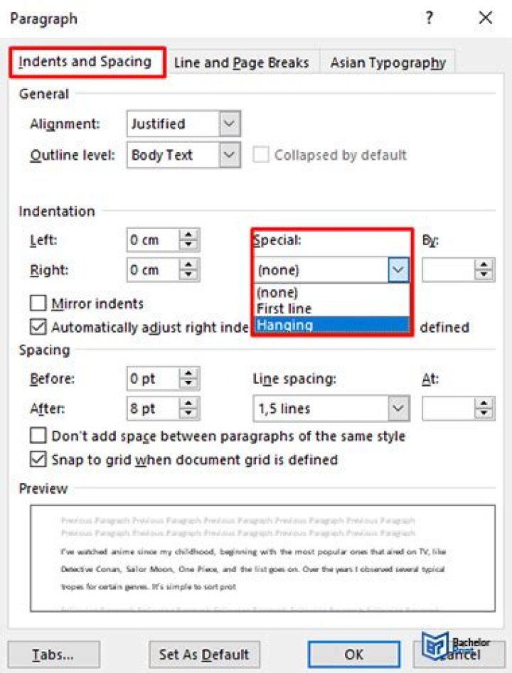 How to indent the second line of paragraph in a numbered list