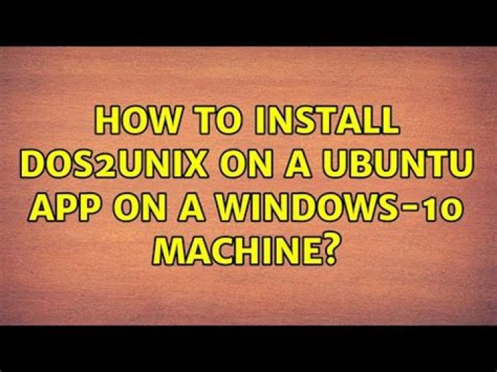 How to install dos2unix on a Ubuntu app on a Windows-10 machine