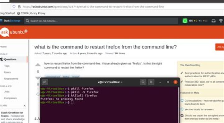 How to kill firefox from command line