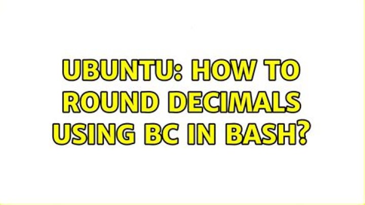 How to round decimals using bc in bash?