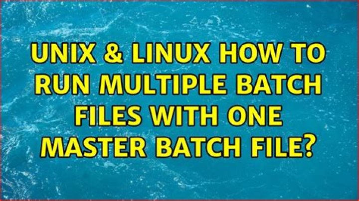 How to run multiple batch files with one master batch file