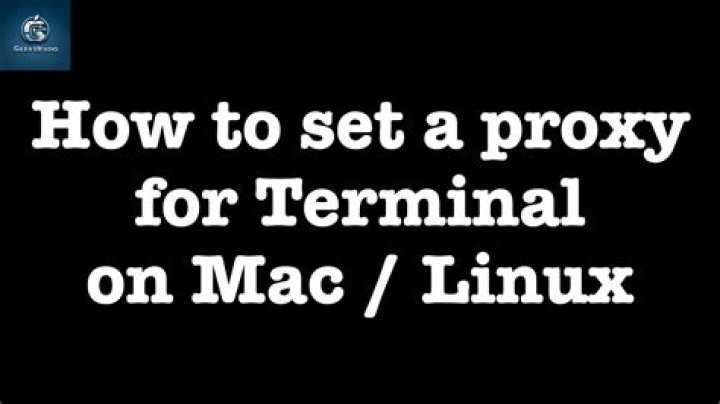 How to set a proxy for terminal?