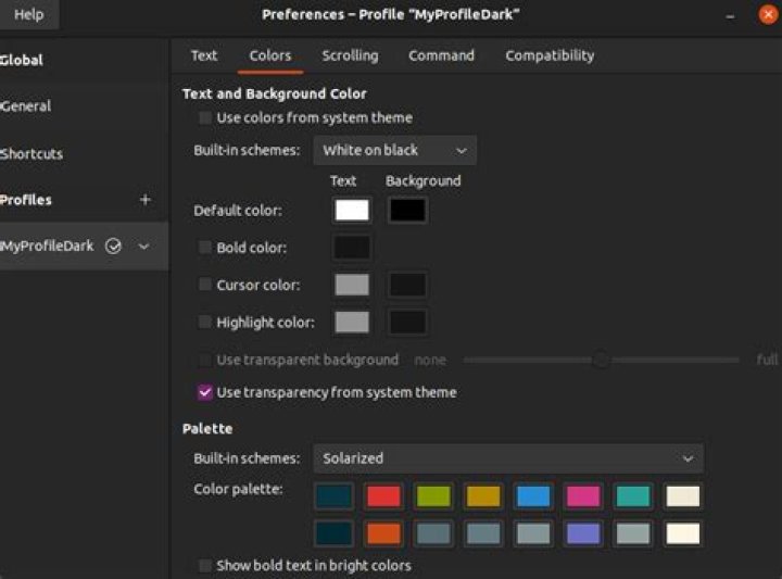 How to set to Black background