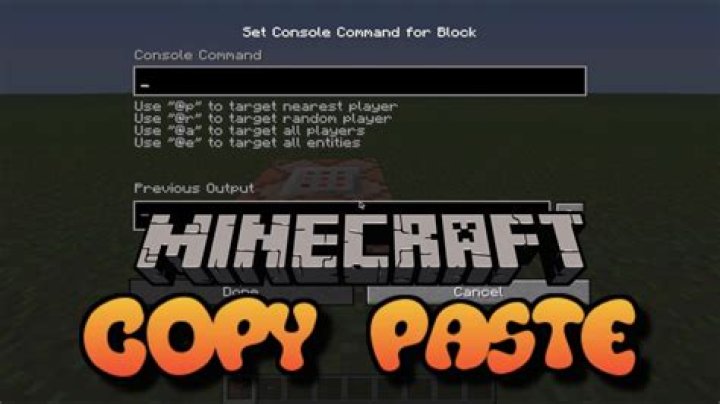 I can't seem to copy and paste commands into my command block