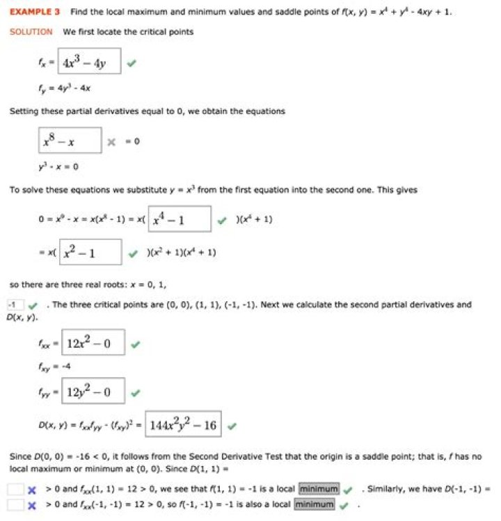 I want to find the critical points and their nature of this multivariate function $3x^3 +9x^2 -72x+2y^3-12y^2-126y+19$
