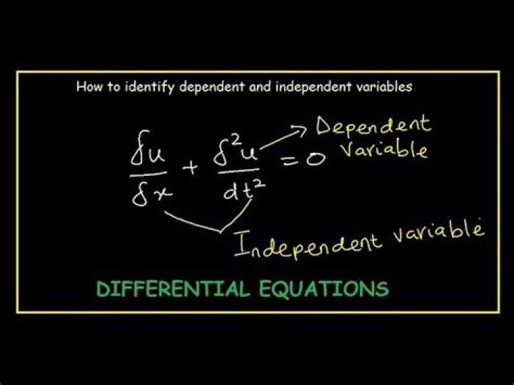Identifying Independent And Dependent Variables In Differential Equations