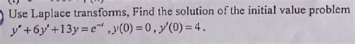 Initial Value Problem using Laplace Transforms