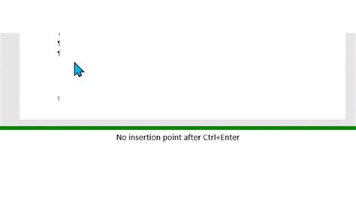 Insertion point vanishes in Word 365 after inserting a new page