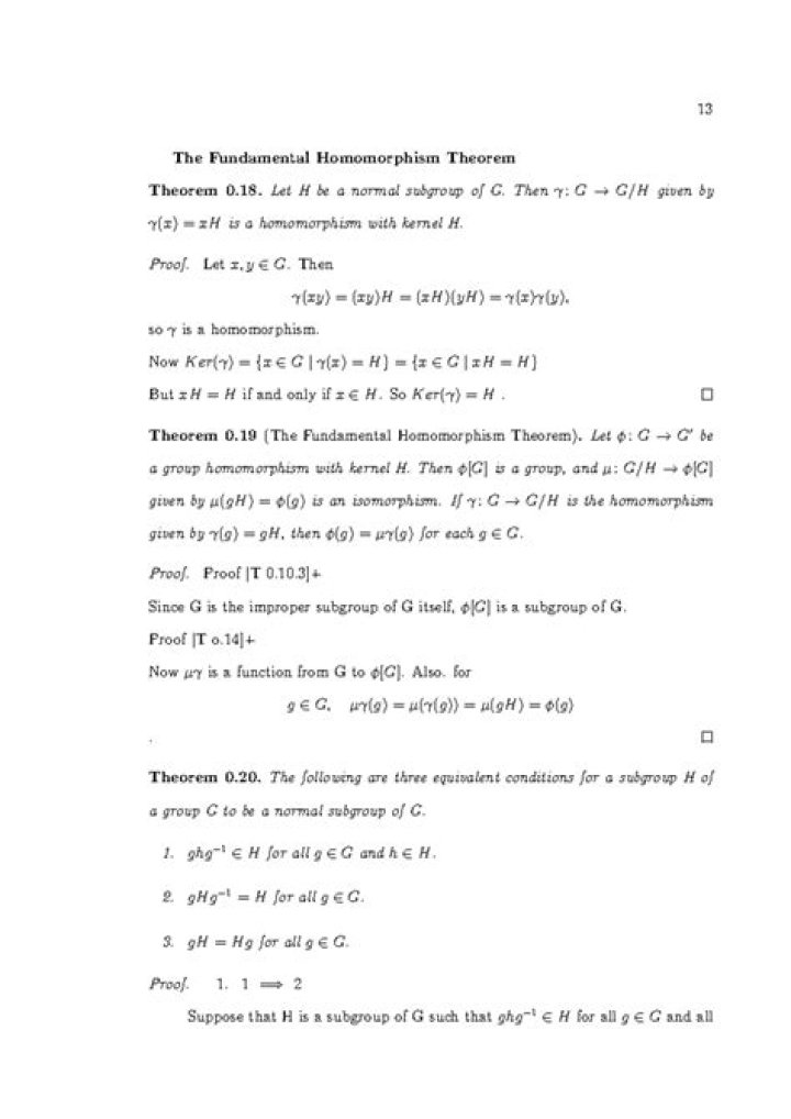 Intuition - Fundamental Homomorphism Theorem - Fraleigh p. 139, 136