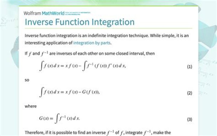 Inverse of a function's integral