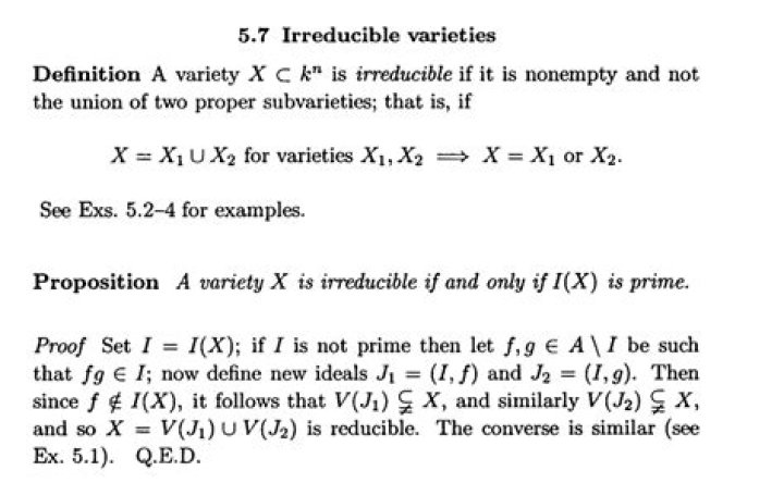 Irreducible components of the variety $V(X^2+Y^2-1,X^2-Z^2-1)\subset \mathbb{C}^3.$