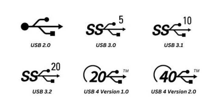 Is there a difference between USB 1.0 symbol and USB 2.0 symbol?