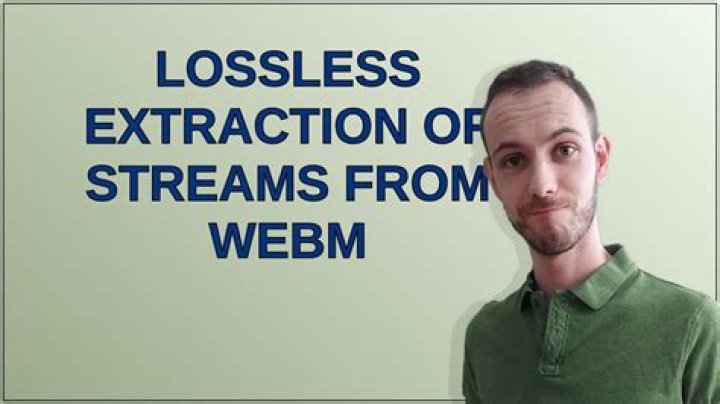 Lossless extraction of streams from WebM