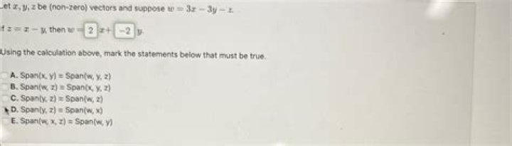 Mark the statements below that must be true