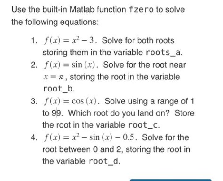 Matlab Coding finding zeros without using fzero or roots function