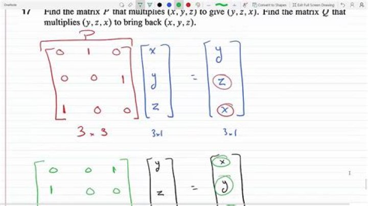 Matrices - Find x, y and z