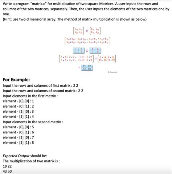 matrix multiplication convergence problem