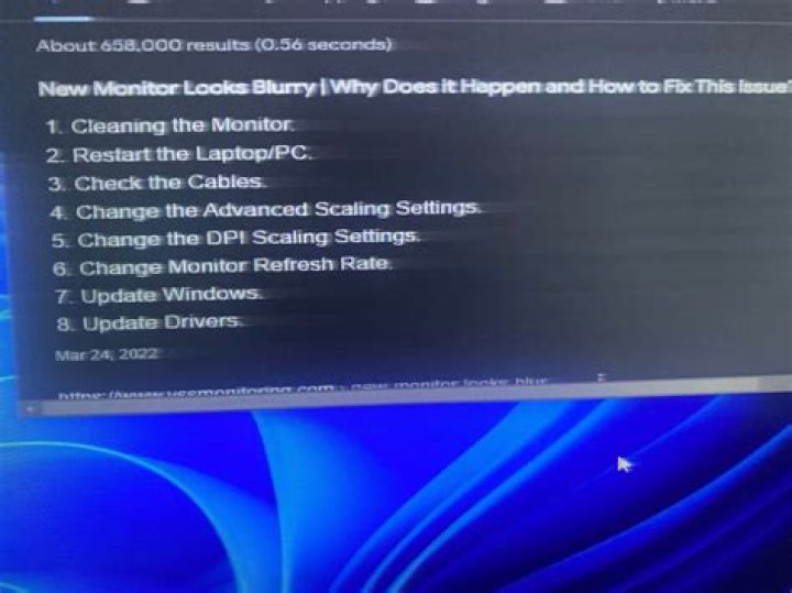 Monitor Blurry (jittery like there are scan lines) after windows update