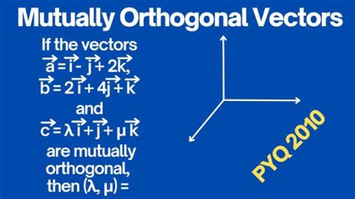 Mutually orthogonal set of vectors