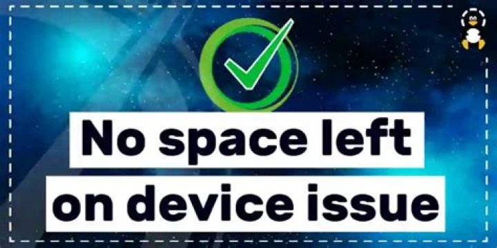 No space left on device even though there is