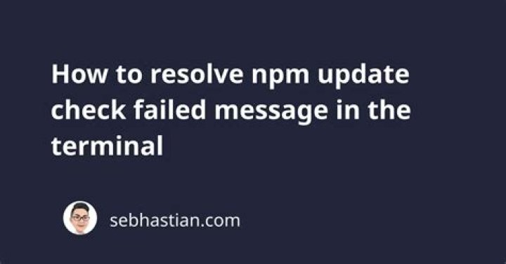 npm update check failed