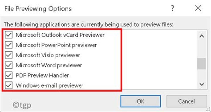 Outlook- This file cannot be previewed because there is no previewer installed for it