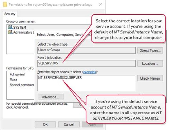 Permissions for SSL key?