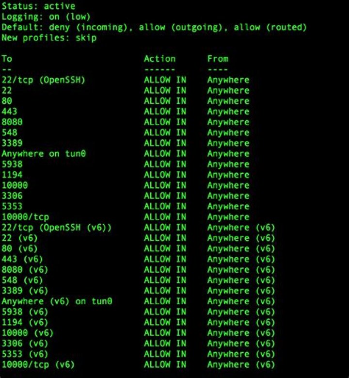 Ports 10000 and 548 allowed on UFW but still blocked