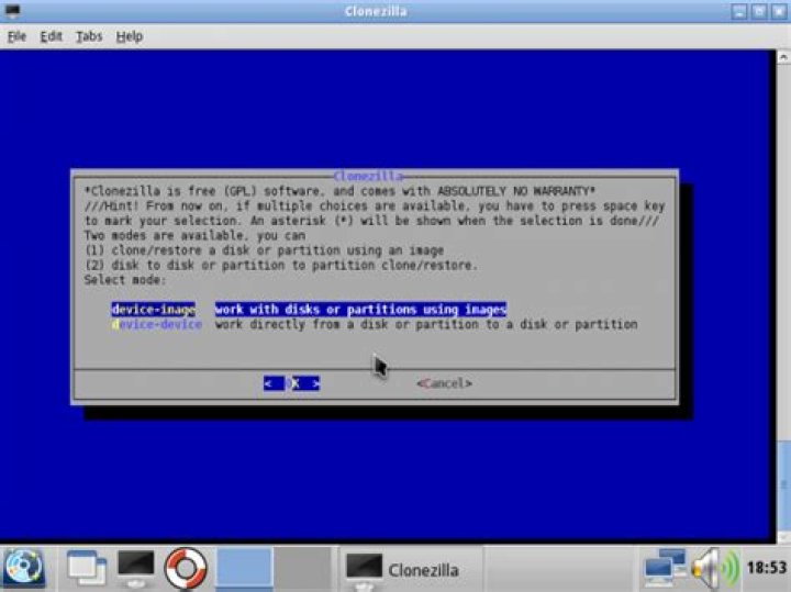 Possible to format/create partitions with Clonezilla?