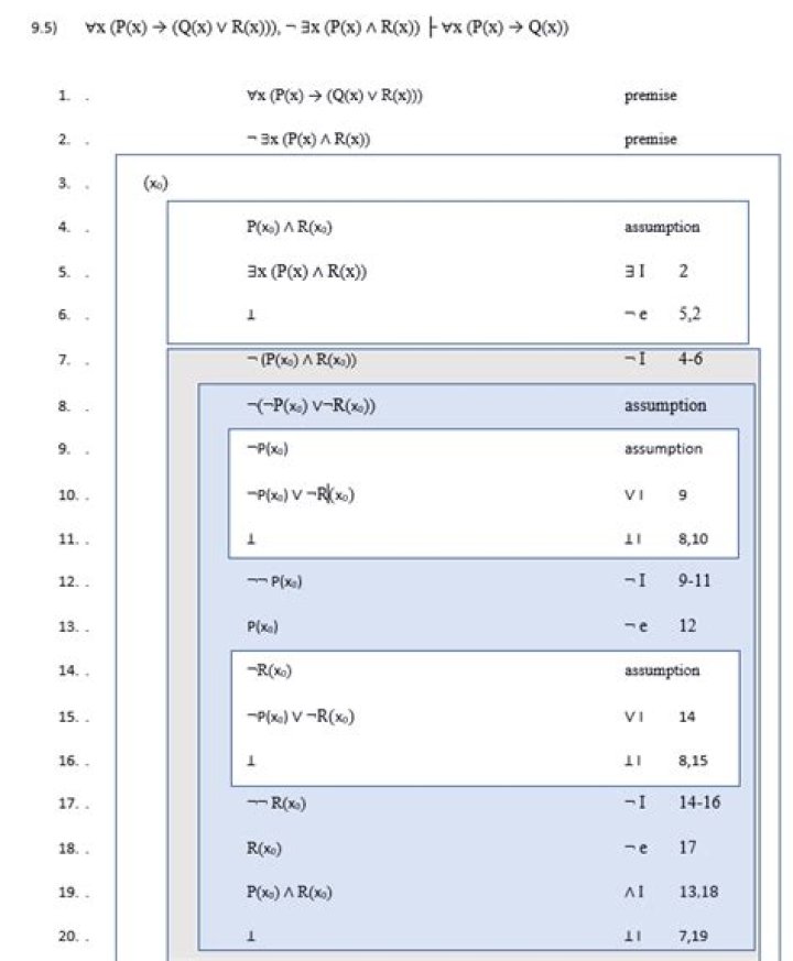 Predicate Logic, Proof of validity . How to remove negation infront of existential quantifier?